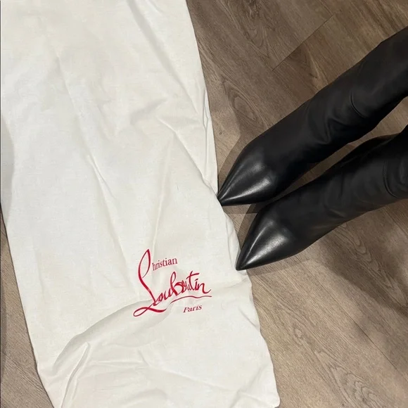 Christian Louboutin Astrilarge Botta 100 mm Black boots size 39 - Picture 8 of 10